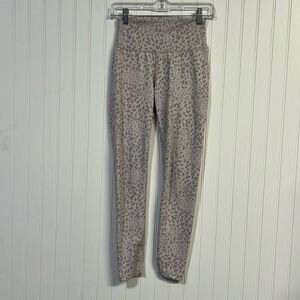 Allfenix Leopard Print Neutral Full Length Workout Leggings Athleisure Size S
